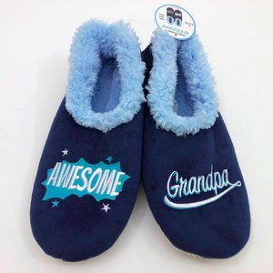 NWT Snoozies Men's Awesome Grandpa Blue Large 11/12